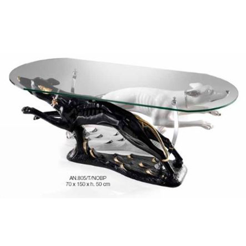 Стол с двумя борзыми в ошейниках Swarovski